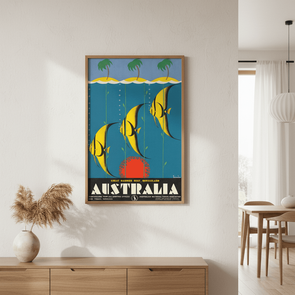 Australian Great Barrier Reef 1930 Wall Art Print wall - art - picture - poster