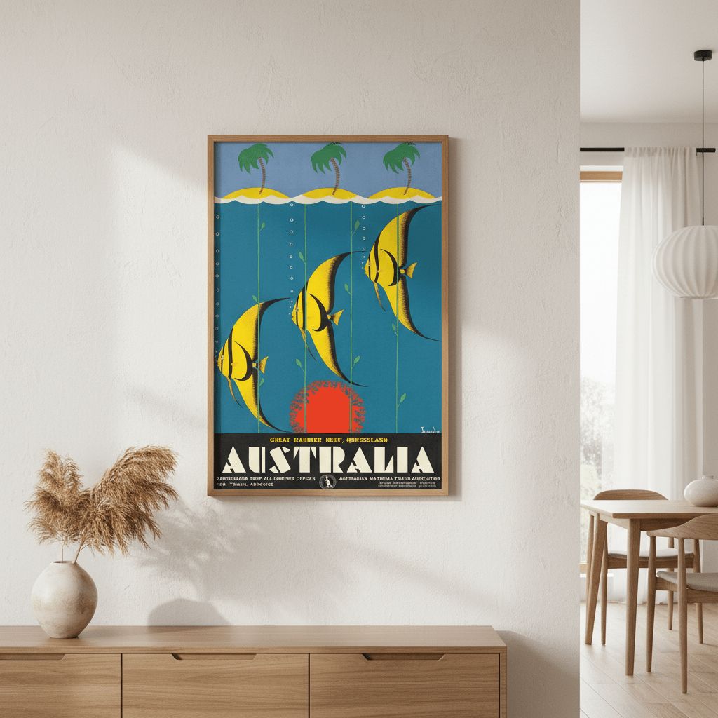 Australian Great Barrier Reef 1930 Wall Art Print wall - art - picture - poster