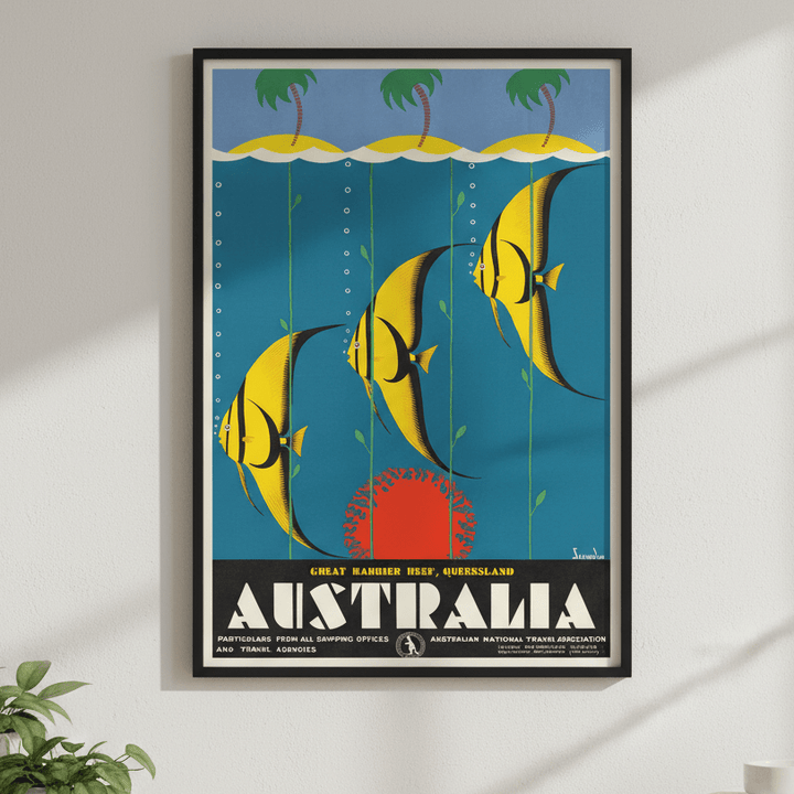 Australian Great Barrier Reef 1930 Wall Art Print wall - art - picture - poster