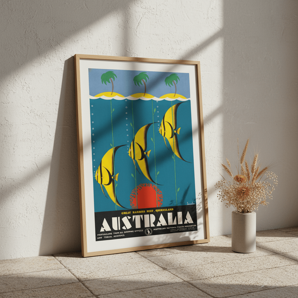 Australian Great Barrier Reef 1930 Wall Art Print wall - art - picture - poster