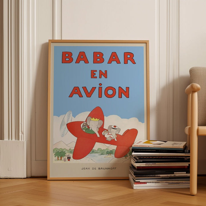 Babar en Avion Wall Art by Jean de Brunhoff - Style My Wall