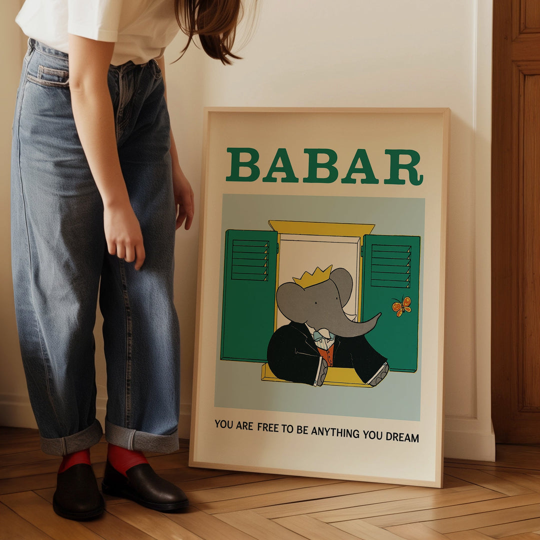 Babar Free to be Anything Kids Print - Style My Wall