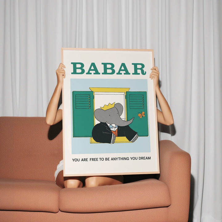 Babar Free to be Anything Kids Print - Style My Wall