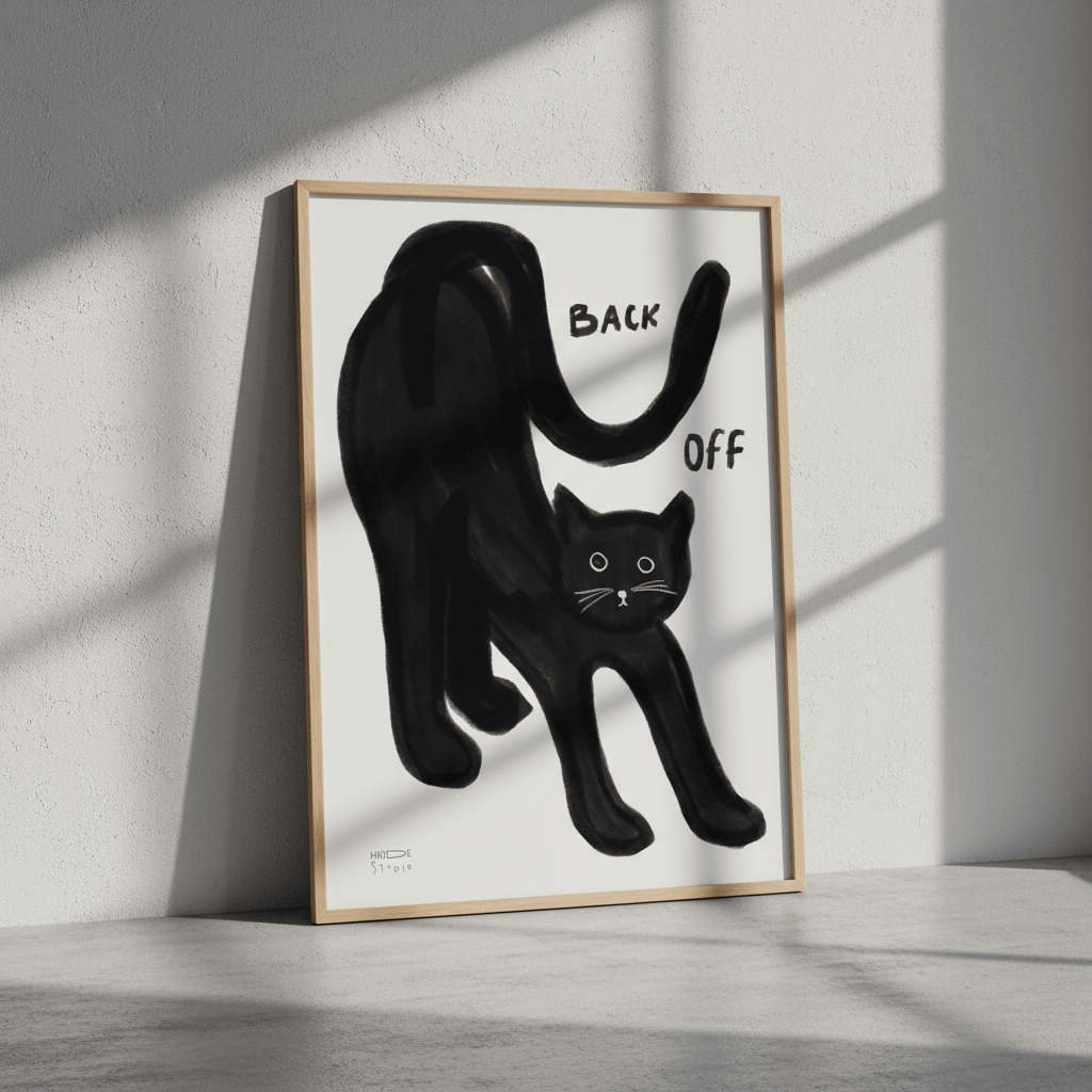Back off cat by Hayde Nizard wall - art - picture - poster