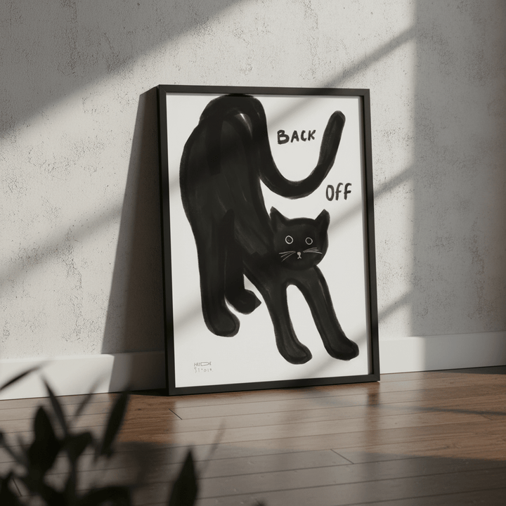 Back off cat by Hayde Nizard wall - art - picture - poster