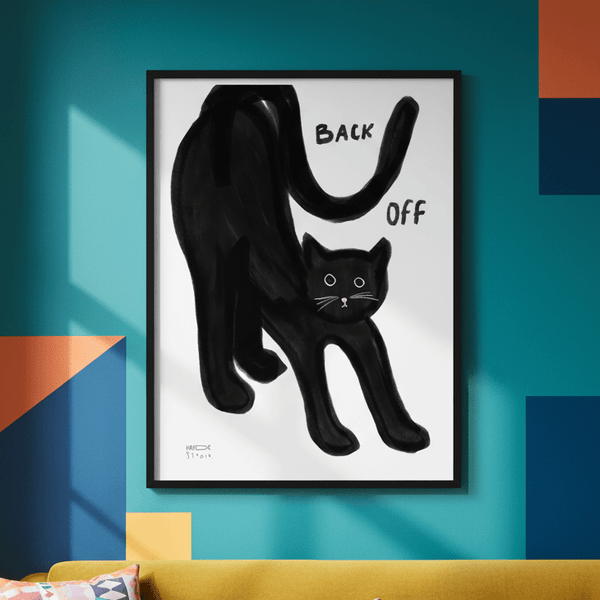 Back off cat by Hayde Nizard | Art & Canvas Print