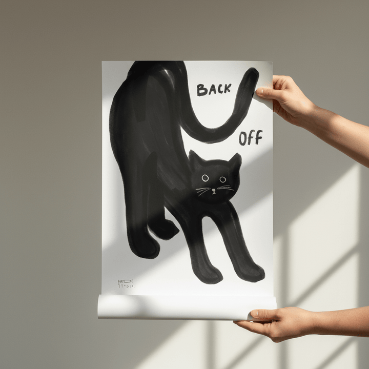 Back off cat by Hayde Nizard wall - art - picture - poster