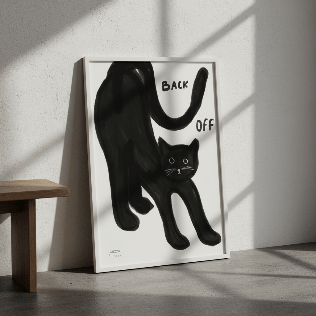 Back off cat by Hayde Nizard wall - art - picture - poster