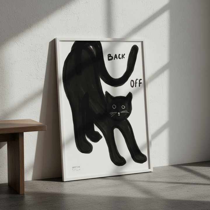 Back off cat by Hayde Nizard wall - art - picture - poster