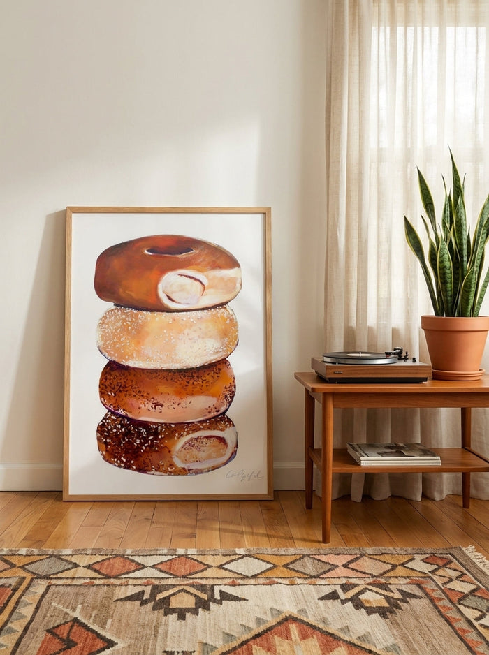 Bagel Stack By Laurel Greenfield | Art & Canvas Print