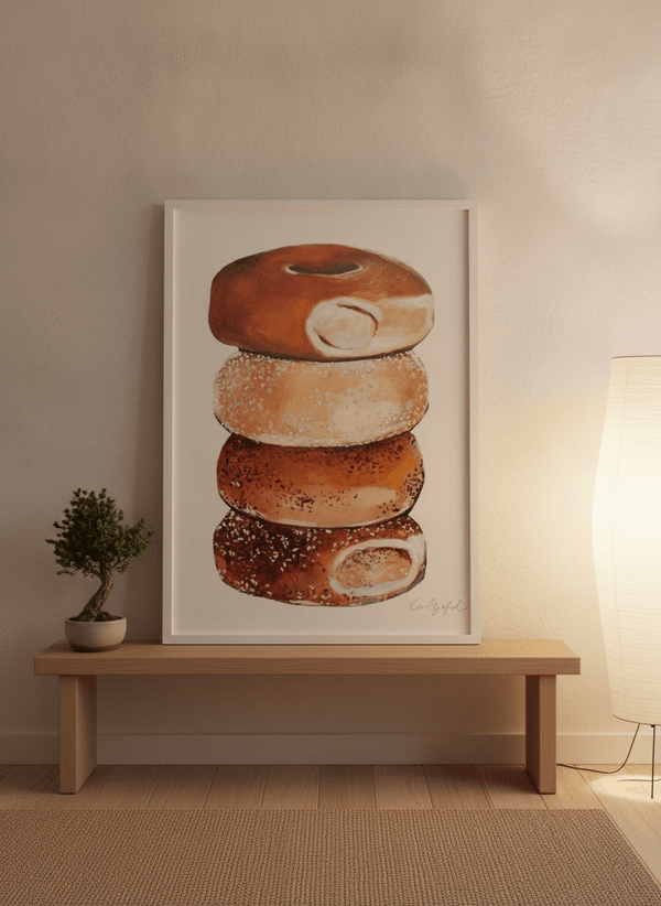 Bagel Stack By Laurel Greenfield | Art & Canvas Print