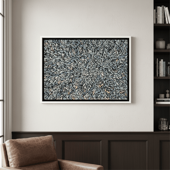 Baibaiye Healing Leaves Blue Tone by Emma Rigney wall - art - picture - poster