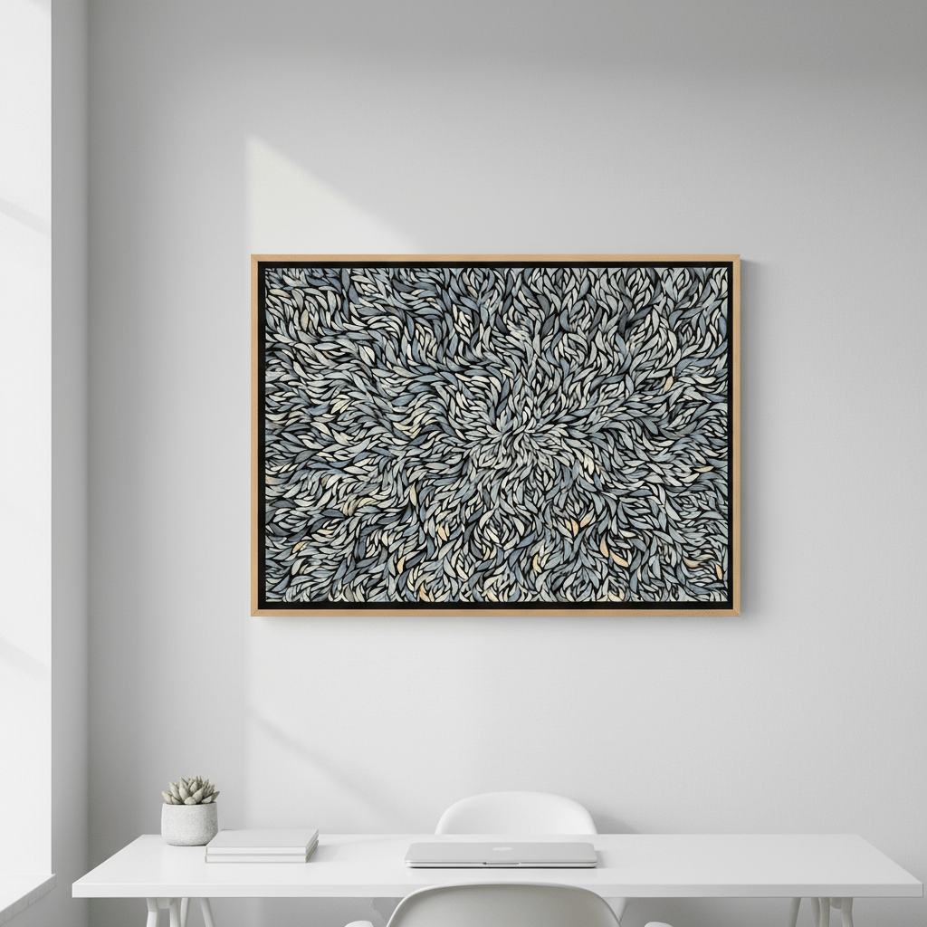 Baibaiye Healing Leaves Blue Tone by Emma Rigney wall - art - picture - poster