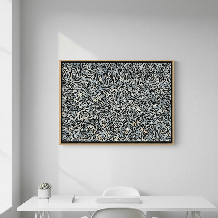 Baibaiye Healing Leaves Blue Tone by Emma Rigney wall - art - picture - poster