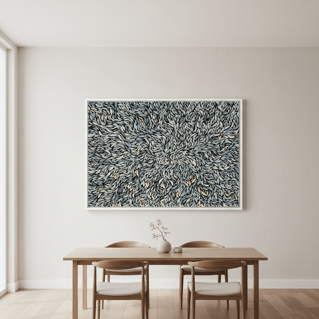 Baibaiye Healing Leaves Blue Tone by Emma Rigney wall - art - picture - poster