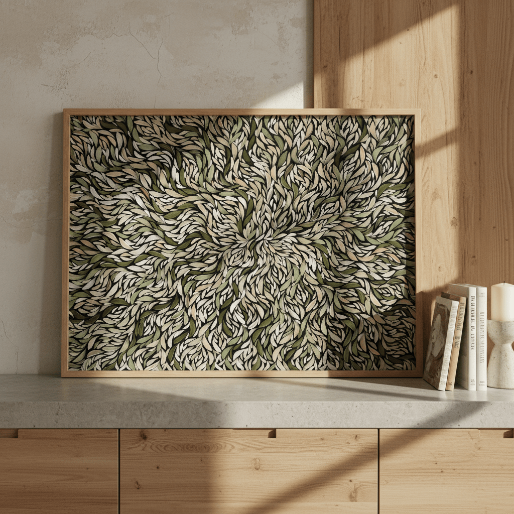 Baibaiye Healing Leaves Green Tone by Emma Rigney wall - art - picture - poster