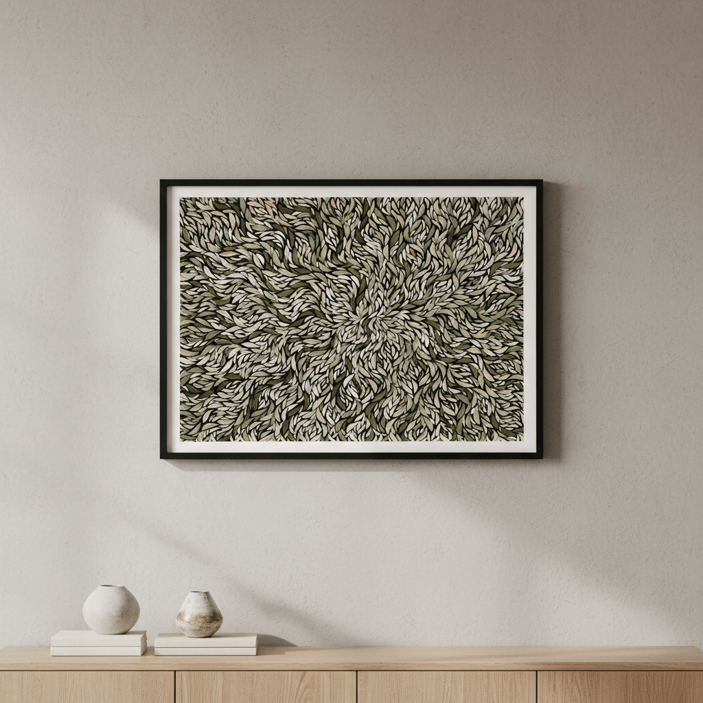 Baibaiye Healing Leaves Green Tone by Emma Rigney wall - art - picture - poster