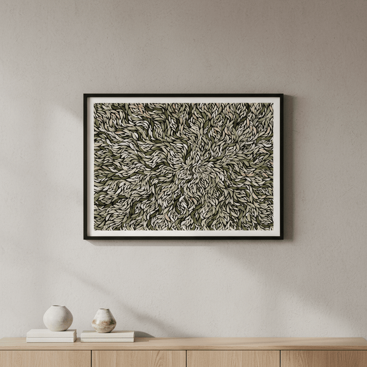 Baibaiye Healing Leaves Green Tone by Emma Rigney wall - art - picture - poster