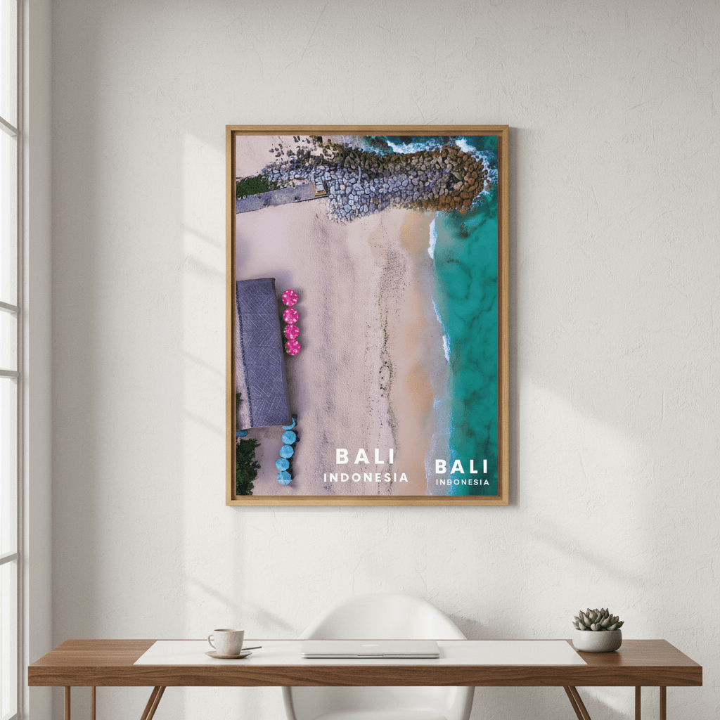 Bali Beach Travel Poster, Indonesia by L10 wall - art - picture - poster