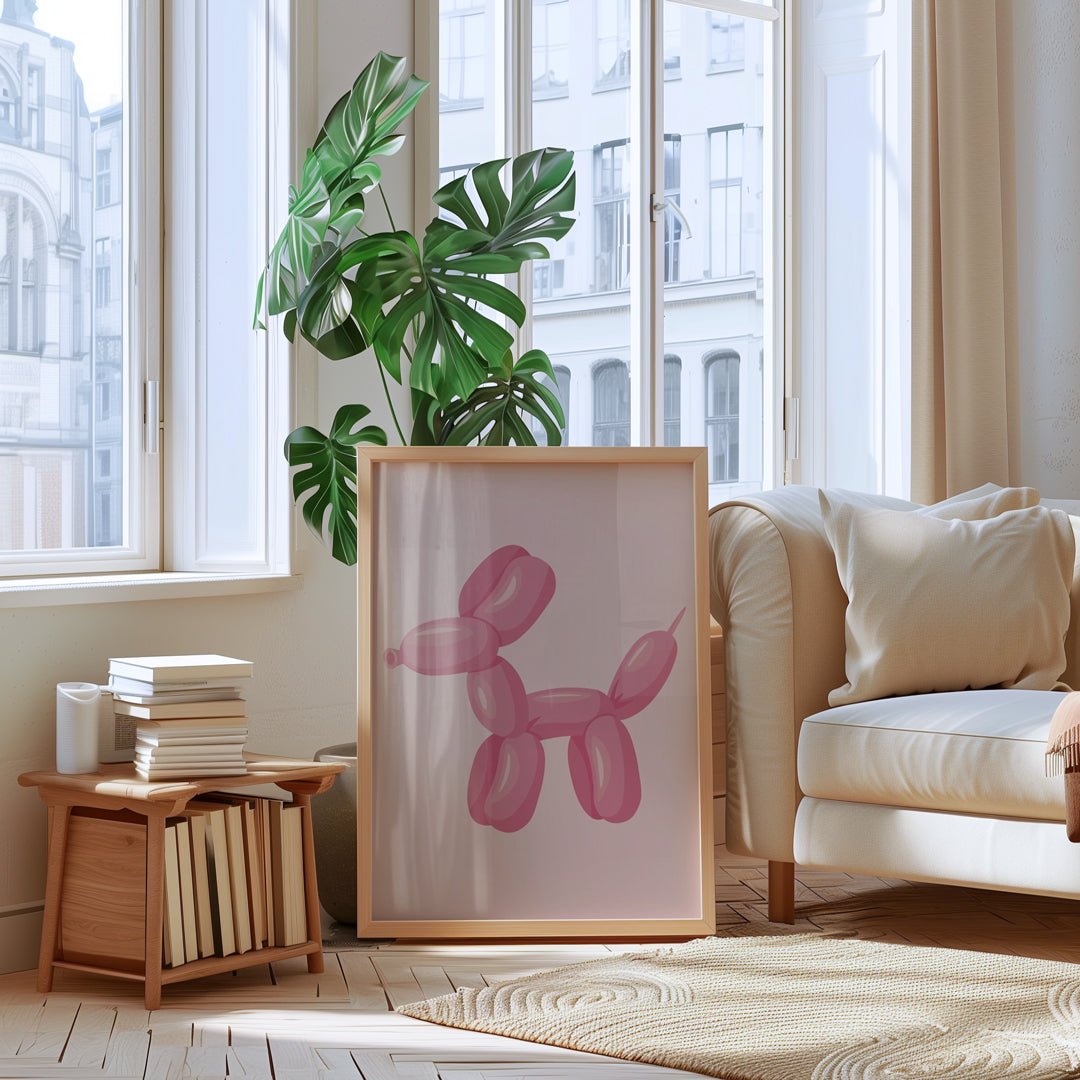 Balloon Dog Drop Funny Wall Art - Style My Wall