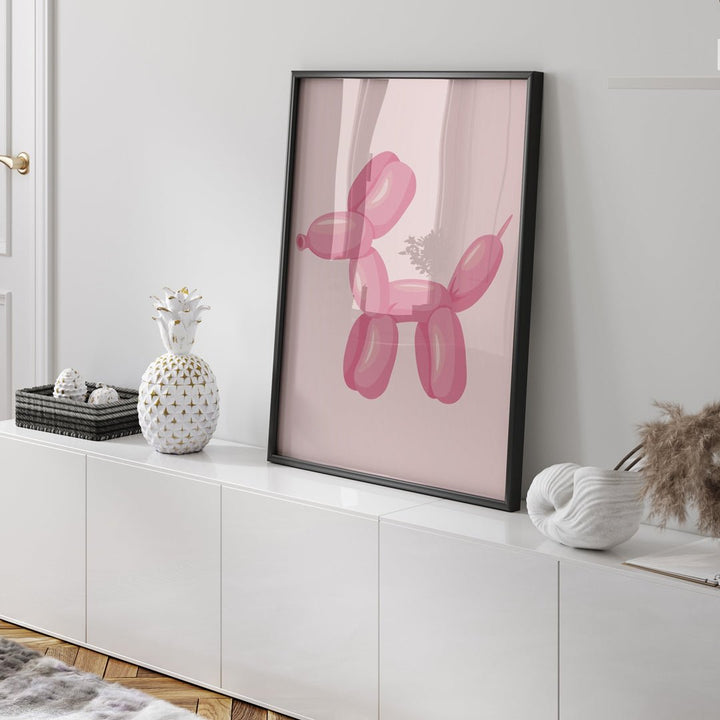 Balloon Dog Drop Funny Wall Art - Style My Wall