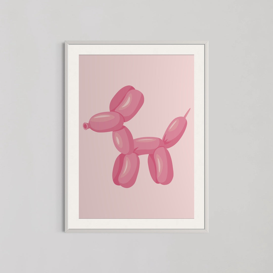 Balloon Dog Drop Funny Wall Art - Style My Wall