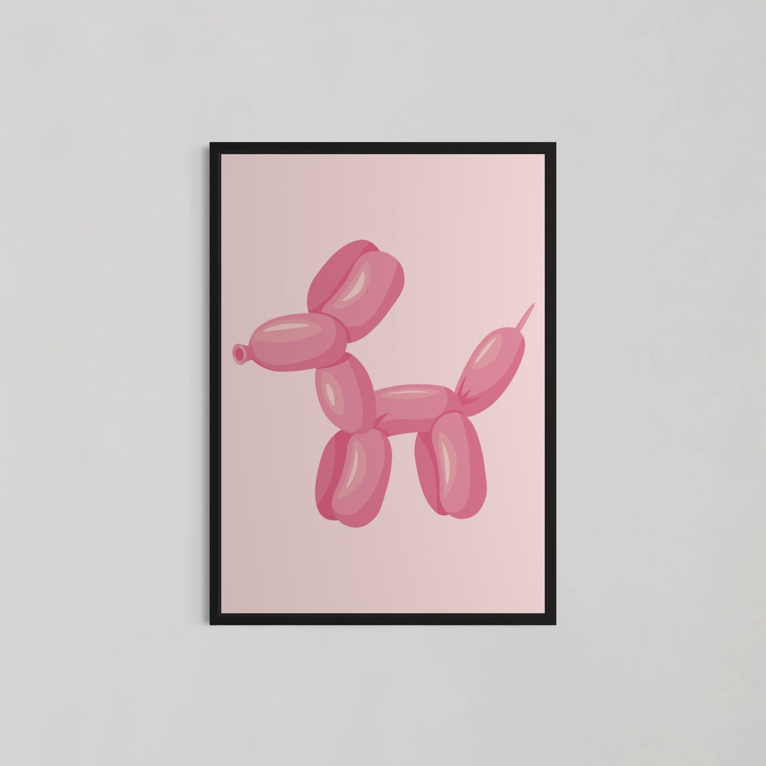 Balloon Dog Drop Funny Wall Art - Style My Wall