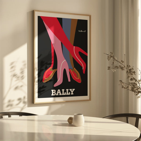 Bally Legs Wall Art Print by Bernard Villemot