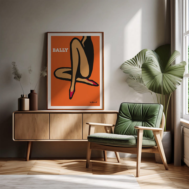 Bally Orange Legs by Bernard Villemot - Style My Wall