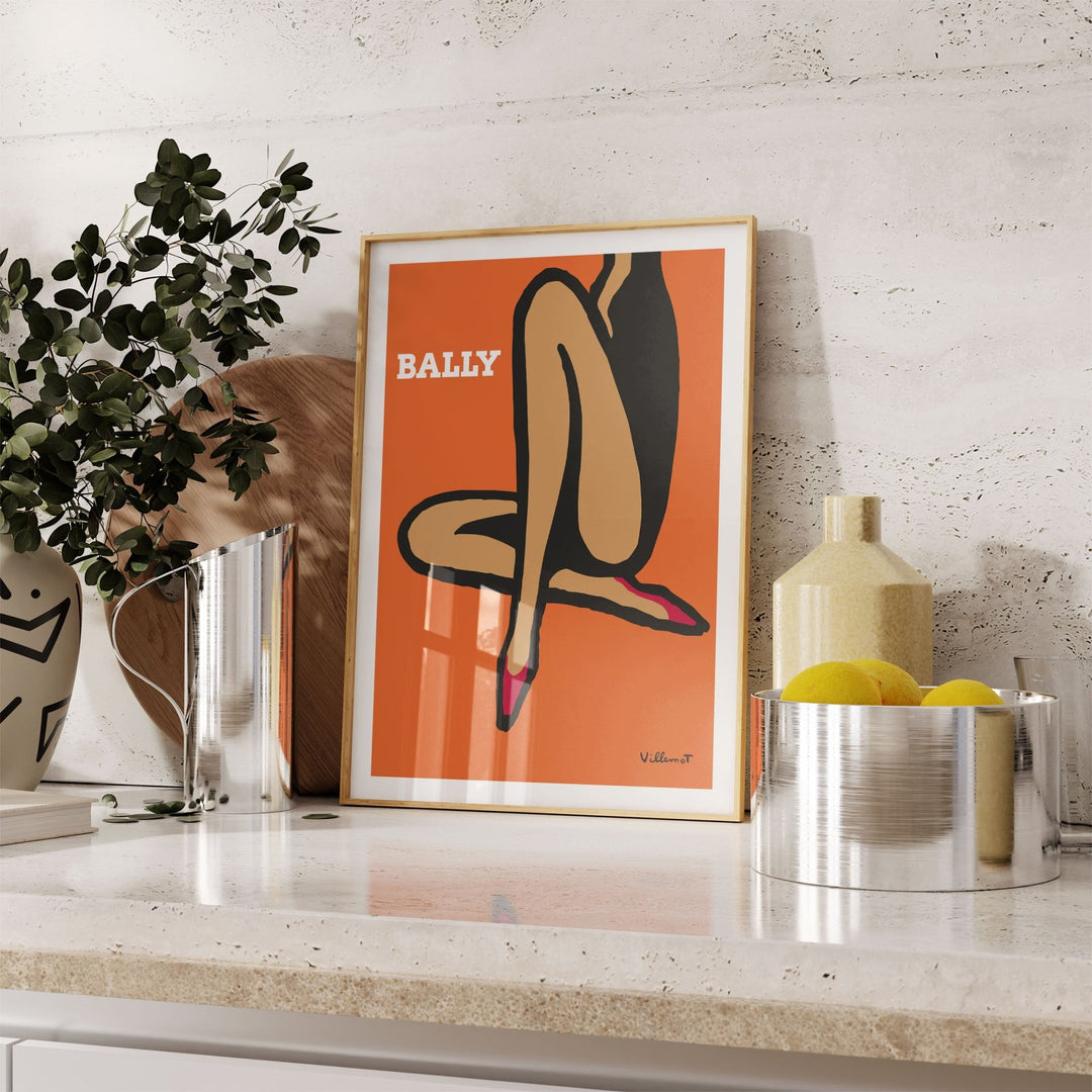 Bally Orange Legs by Bernard Villemot - Style My Wall