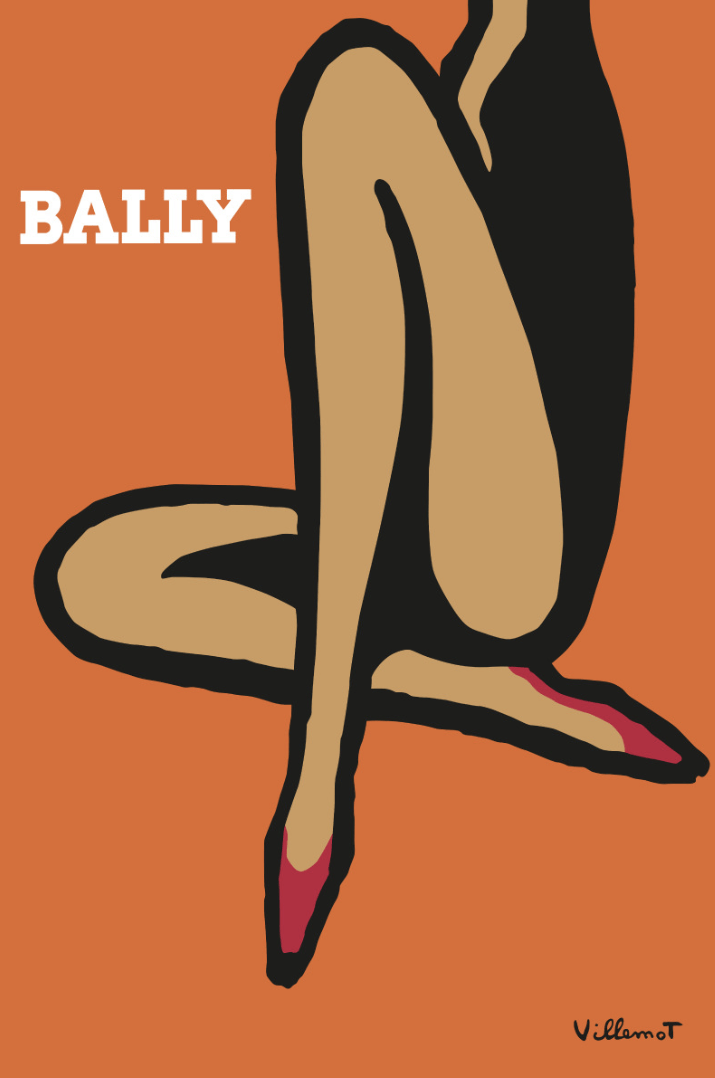 Bally Orange Legs by Bernard Villemot