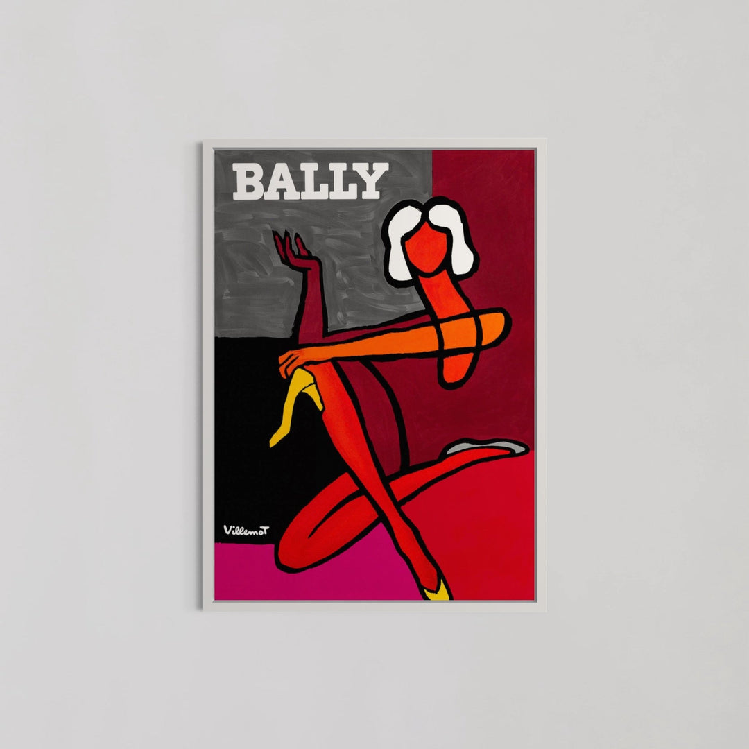 Bally Pink Lady Fashion Advertising Poster 1970 by Bernard Villemot - Style My Wall