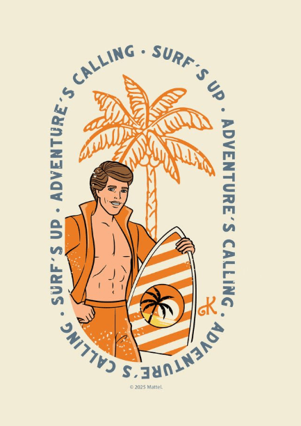 Barbie Adventures Calling Surfs Up Print.frame