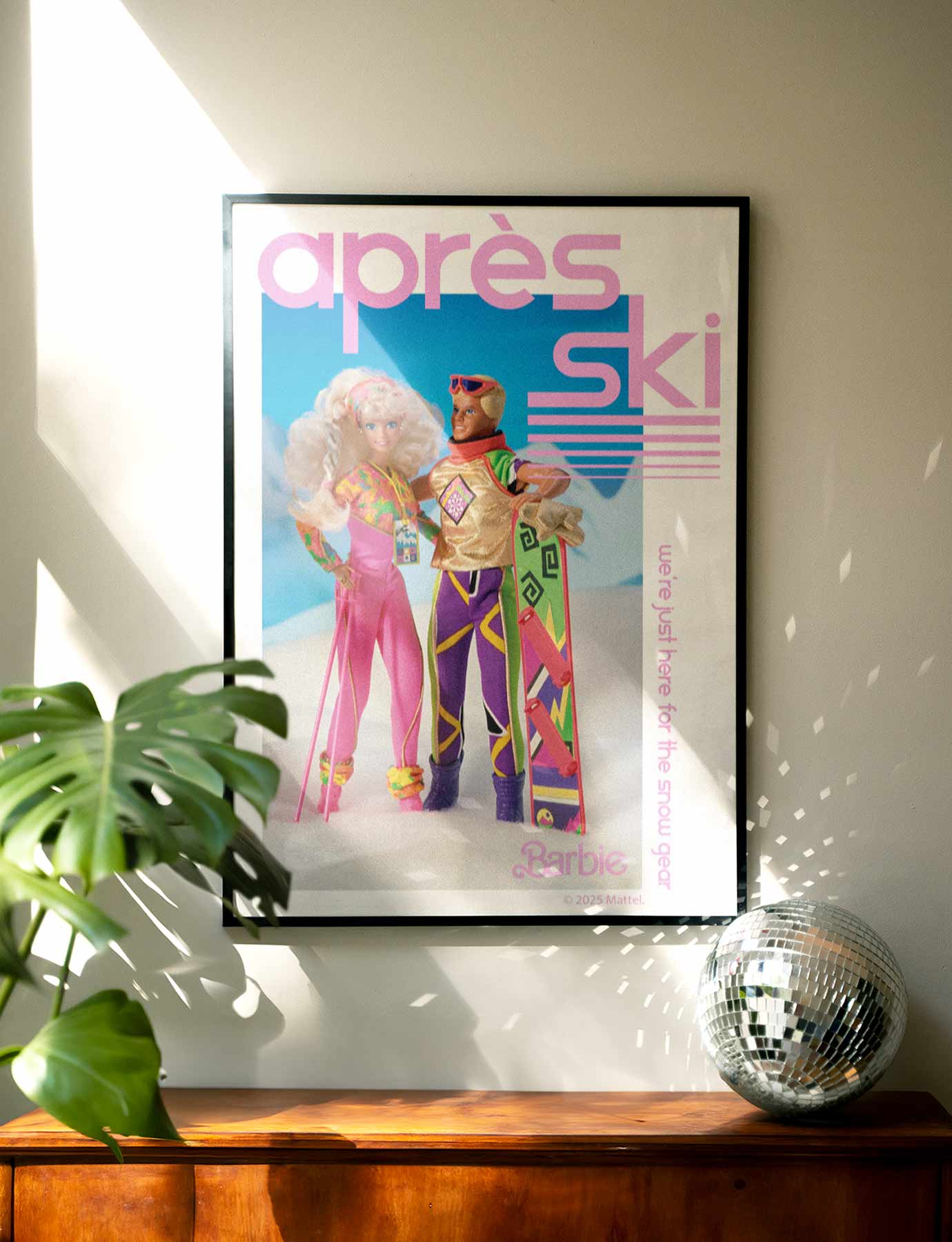 Barbie Apres Ski Retro Print | Style My Wall | Mattel Kids Wall Art
