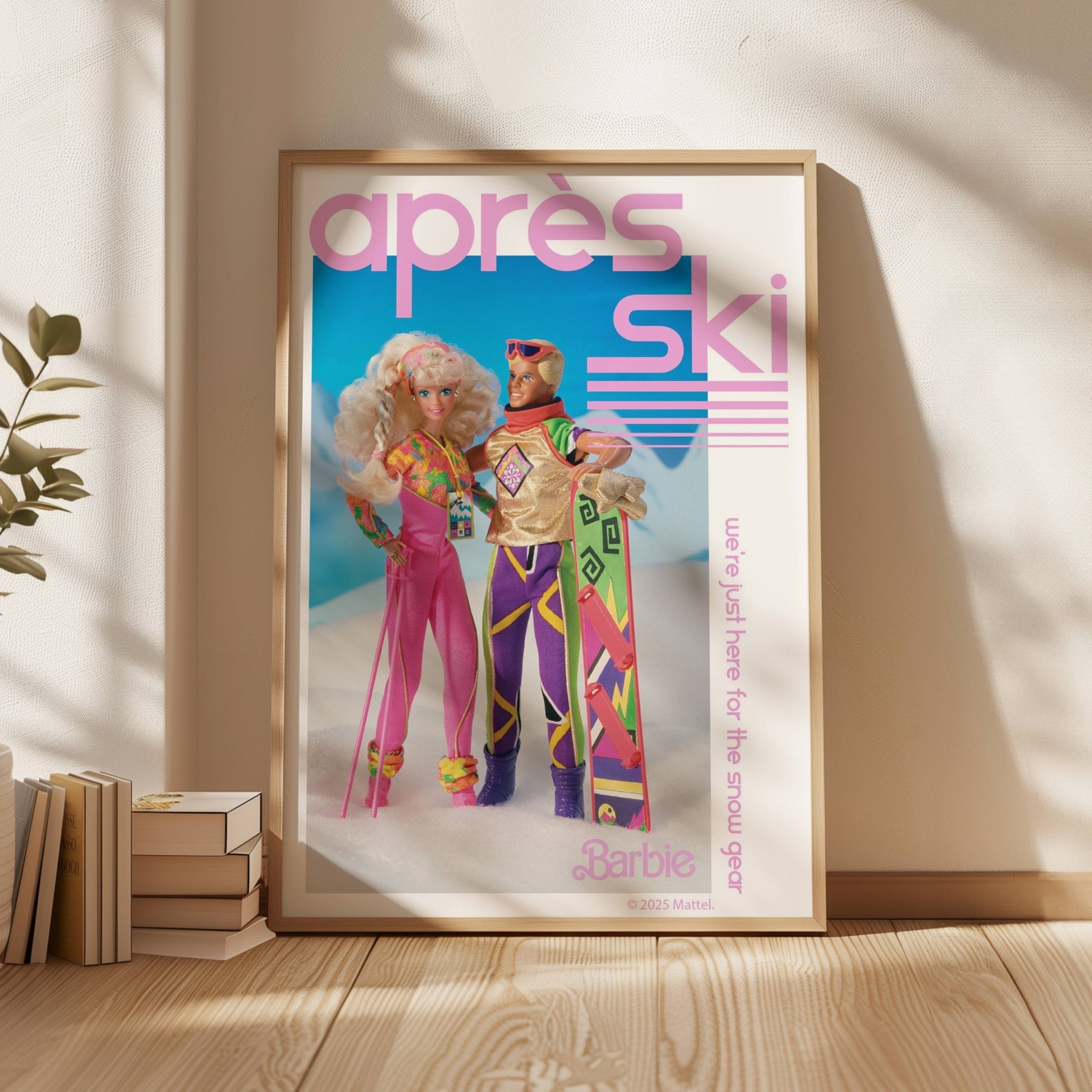 Barbie Apres Ski Retro Print | Style My Wall | Mattel Kids Wall Art