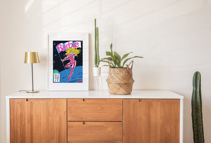 Barbie Astro Retro Print wall - art - picture - poster
