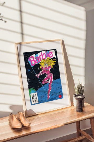 Barbie Astro Retro Print wall - art - picture - poster