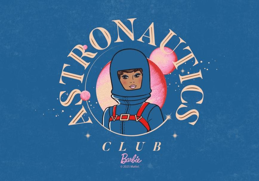 Barbie Astronauts Club Landscape Print,frame