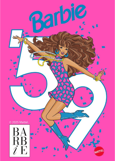 Barbie Booming 50s Retro Print,frame