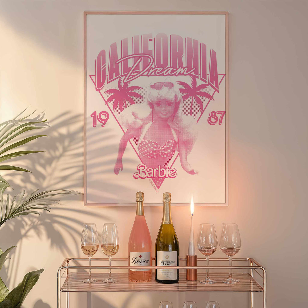 Barbie California Dream 1987 Retro Miami Print wall - art - picture - poster