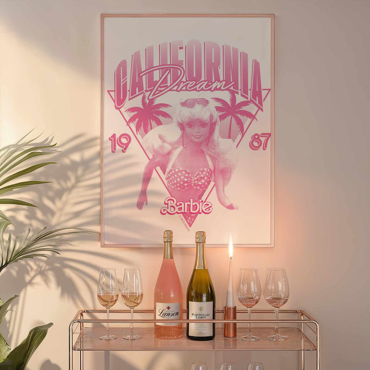 Barbie California Dream 1987 Retro Miami Print wall - art - picture - poster