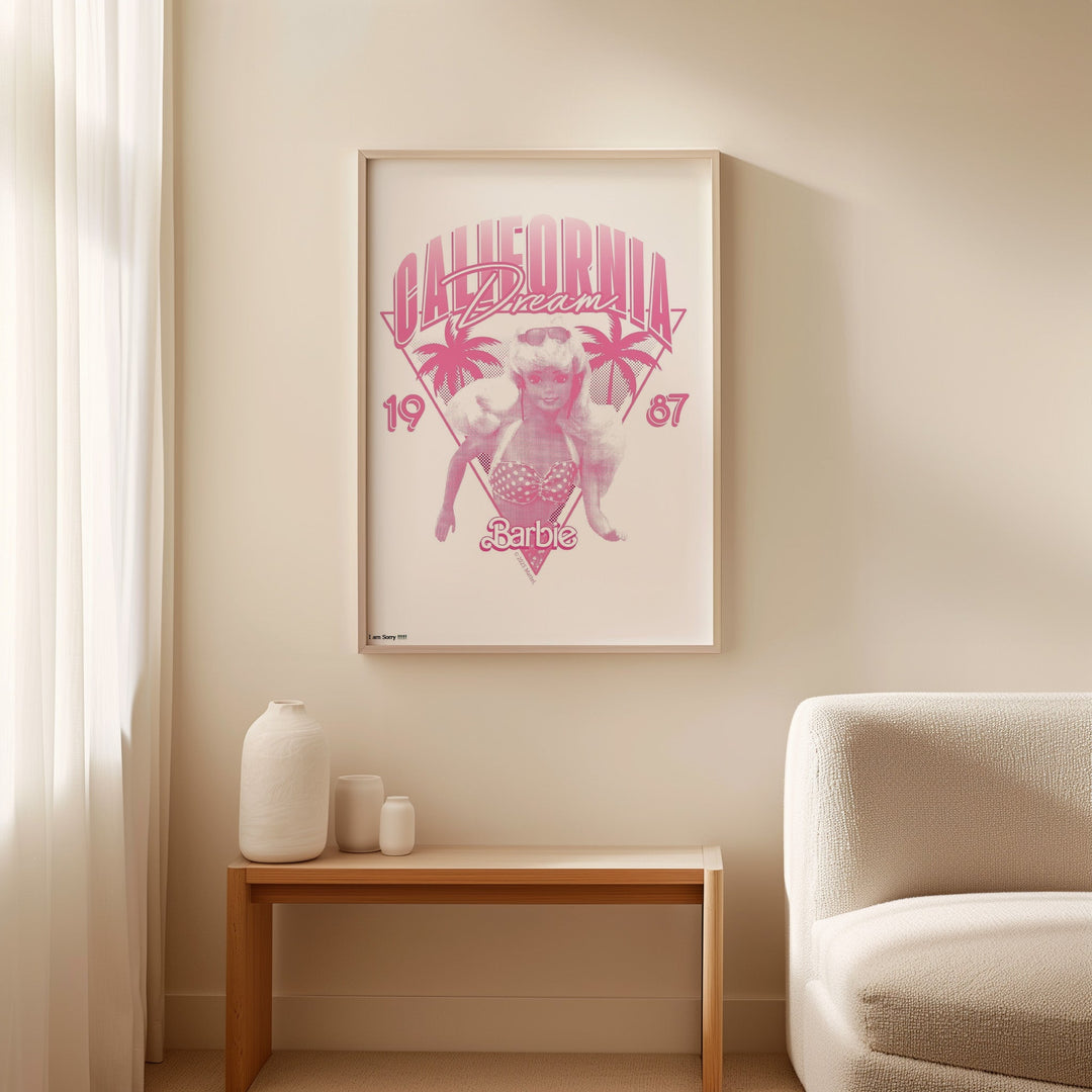 Barbie California Dream 1987 Retro Miami Print wall - art - picture - poster
