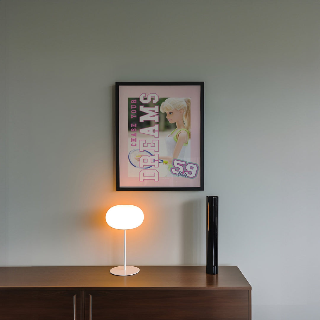 Barbie Chase Your Dreams 59 Varsity Retro Tennis Print wall - art - picture - poster