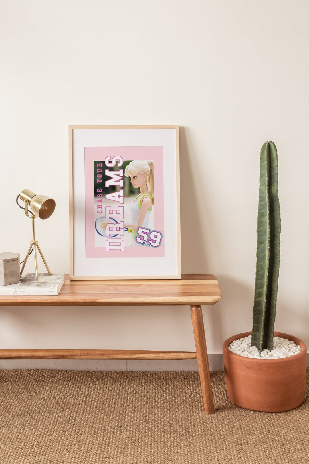 Barbie Chase Your Dreams 59 Varsity Retro Tennis Print wall - art - picture - poster