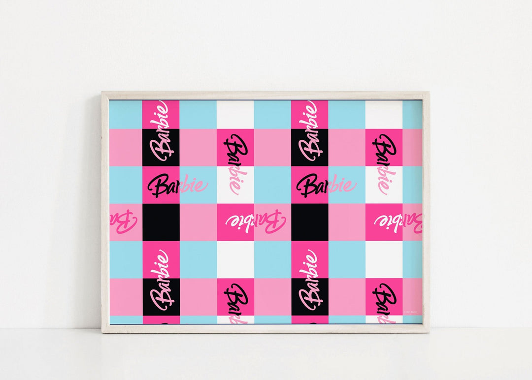 Barbie Checkered Print Landscape wall - art - picture - poster