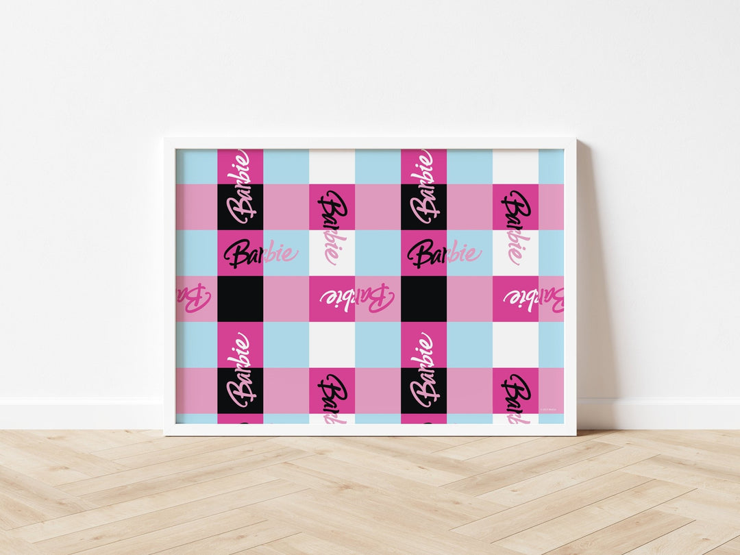 Barbie Checkered Print Landscape wall - art - picture - poster