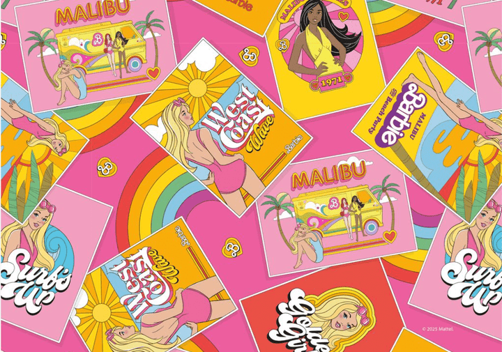 Barbie Coastal Surfs Up Malibu Landscape Print,frame