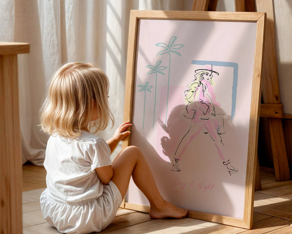 Barbie Day To Night Portrait Wall Art Print