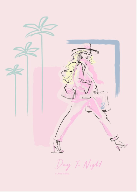 Barbie Day To Night Portrait Wall Art Print