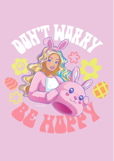 Barbie Don't Worry Be Happy Print,frame